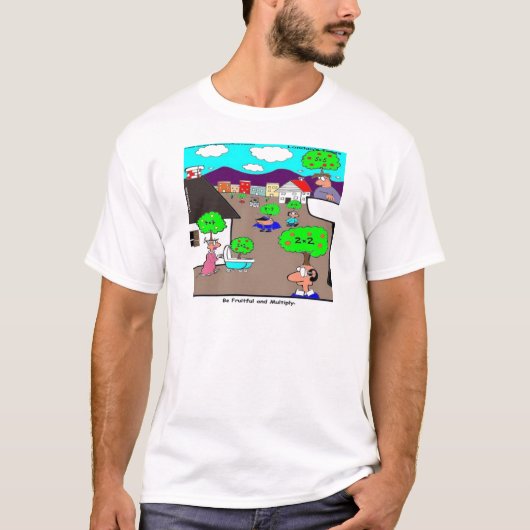 Wees Vruchtbaar & Vermenigvuldig Grappig T-shirt (Voorkant)