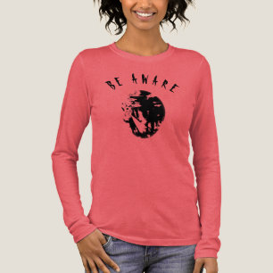 "Wees Waakzaam" Zwarte Humoristische/Inspirerende Tri-Blend Shirt