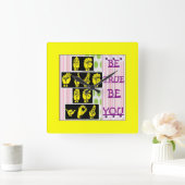 Wees waar je Taal-klok Vierkante Klok (Huis)