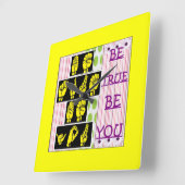 Wees waar je Taal-klok Vierkante Klok (Hoek)