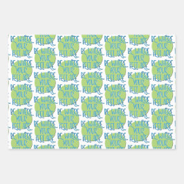 Wees waar je voeten zijn herstel slogan inpakpapier vel