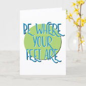 Wees waar je voeten zijn herstel slogan Jubileum Kaart (Gele Bloem)