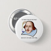 wees-waar-voor-jezelf-maar ronde button 5,7 cm (Voorkant /achterkant)