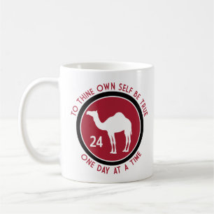 Wees waarachtig voor jezelf - Rood/Zwart Logo Koffiemok