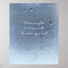 Wees Water Serene Waterdruppel Muurkunst  Poster