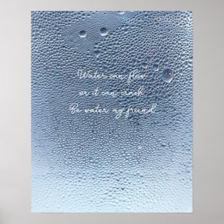 Wees Water Serene Waterdruppel Muurkunst Poster