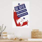 Wees wazig en speel niet met Firecrackers Poster (Keuken)