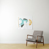 Wees wie je bent, Blauwe Unicorn Wandkleed (In Situ (horizontaal))