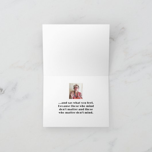 Wees wie je bent en zeg wat je Kaart voelt (Binnen)