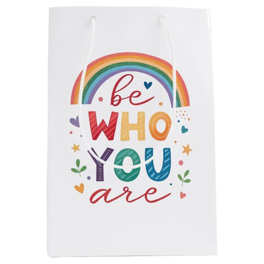 Wees wie je bent medium cadeauzakje (Voorkant)