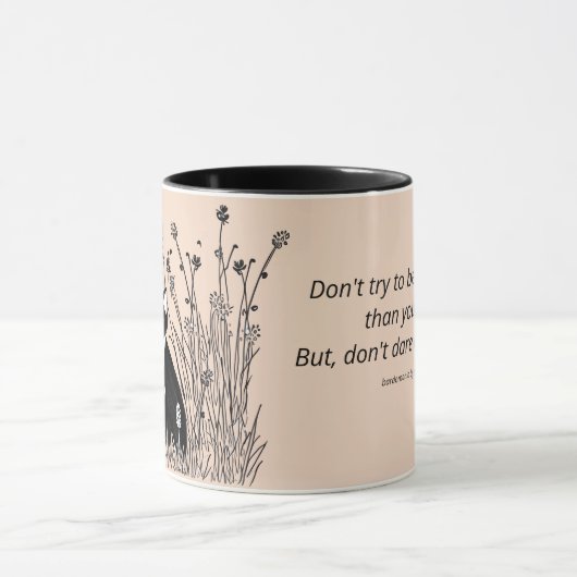 Wees wie je bent, meisje, katten bardomania beige mok (Midden)