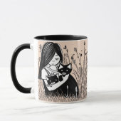 Wees wie je bent, meisje, katten bardomania beige mok (Links)