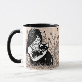 Wees wie je bent, meisje, katten bardomania beige mok