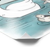 Wees wie je bent, prachtige speelzwanen foto afdruk (Hoek)