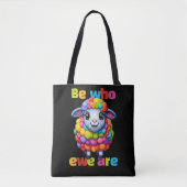 Wees wie we zijn Rainbow Sheep Tote Bag (Voorkant)