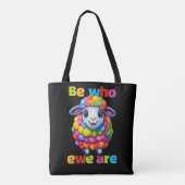 Wees wie we zijn Rainbow Sheep Tote Bag (Achterkant)