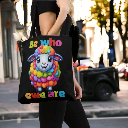 Wees wie we zijn Rainbow Sheep Tote Bag