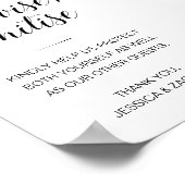 Wees Wijs Saniteer Handdesinfecterend Bruiloft Poster (Hoek)