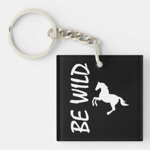 Wees Wild - Sterk decoratief paardontwerp Sleutelhanger