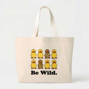 Wees Wilde Eenden Grote Tote Bag