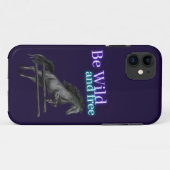 Wees Wilde en Gratis Paardenpompen Case-Mate iPhone Case (Achterkant (horizontaal))