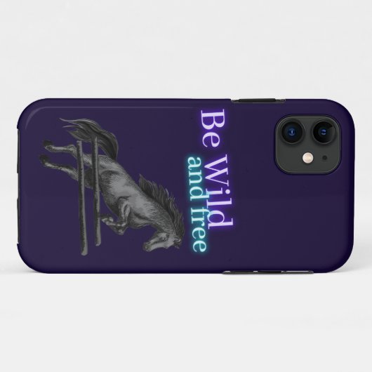 Wees Wilde en Gratis Paardenpompen Case-Mate iPhone Case (Achterkant (horizontaal))