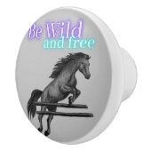 Wees Wilde en Gratis Paardenpompen Keramische Knop (Rechts)