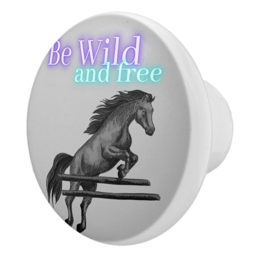 Wees Wilde en Gratis Paardenpompen Keramische Knop (Rechts)