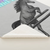 Wees Wilde en Gratis Paardenpompen Sherpa Deken (3/4)