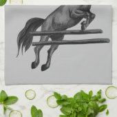 Wees Wilde en Gratis Paardenpompen Theedoek (Gevouwen)