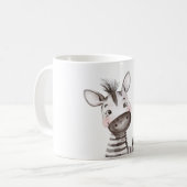 Wees Wilde Gelukkige Zebra Koffiemok (Voorkant links)