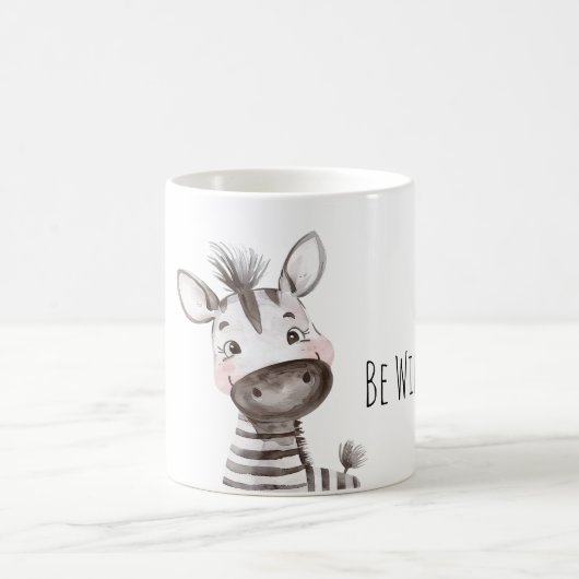 Wees Wilde Gelukkige Zebra Koffiemok (Center)