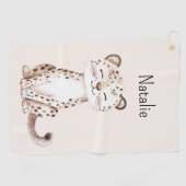 Wees Wilde Jachtluipaard Golfhanddoek (Horizontaal)