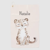 Wees Wilde Jachtluipaard Golfhanddoek (Voorkant)