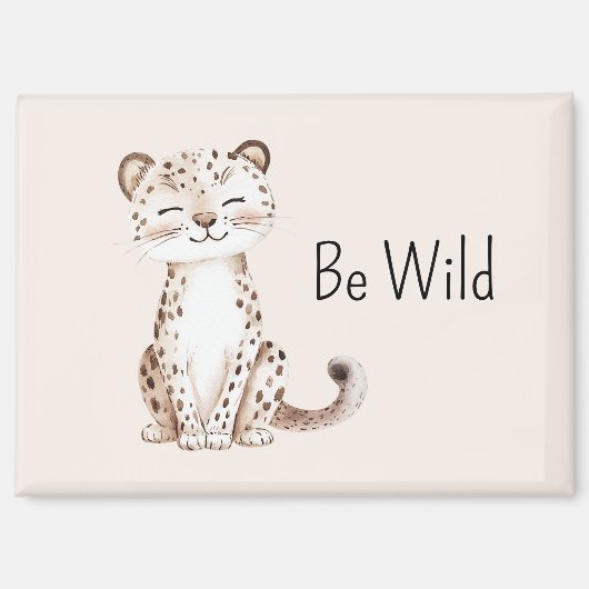 Wees Wilde Jachtluipaard Magneet (Voorkant)
