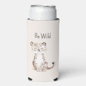 Wees Wilde Jachtluipaard Seltzer Blikjeskoeler (Seltzer Voorkant)