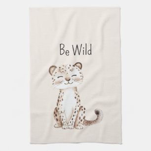 Wees Wilde Jachtluipaard Theedoek