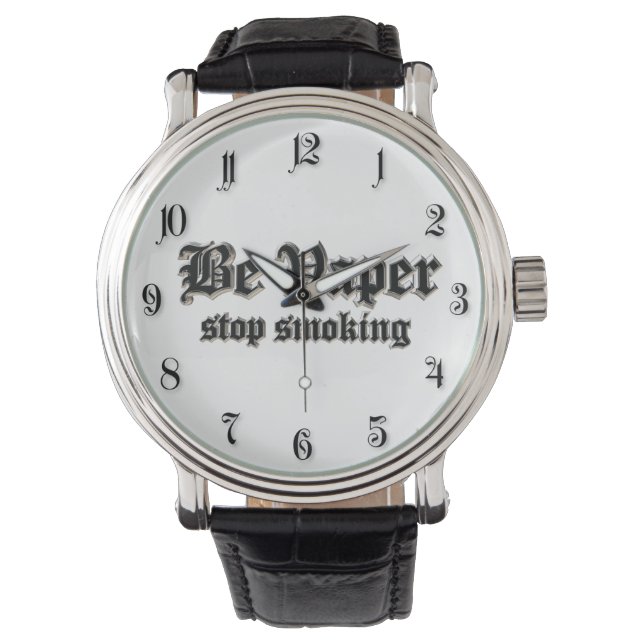 Wees zachter, stop met roken horloge (Voorkant)