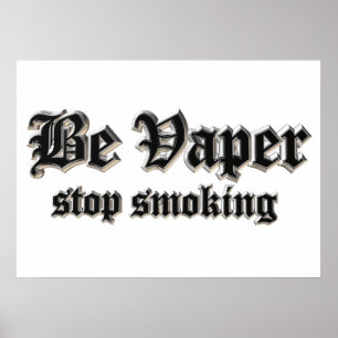 Wees zachter, stop met roken poster
