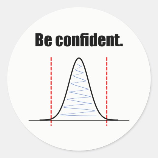 Wees zeker van betrouwbaarheidsintervallen Sticker (Voorkant)