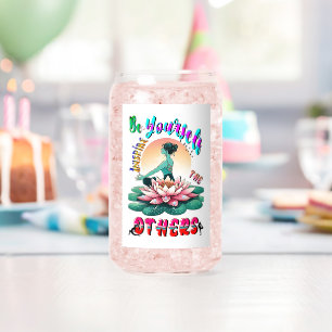 Wees zelf de anderen inspireren blikvorm glas