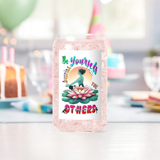 Wees zelf de anderen inspireren blikvorm glas (Insitu (Verjaardag))