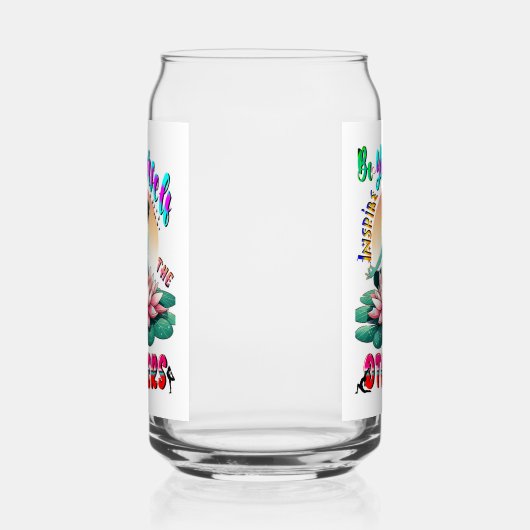 Wees zelf de anderen inspireren blikvorm glas (Rechts)