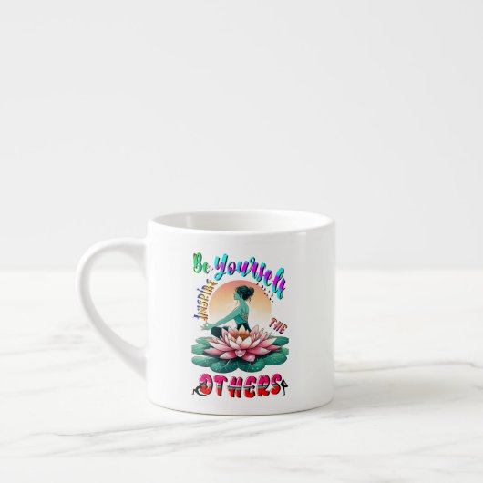 Wees zelf de anderen inspireren espresso kop (Links)