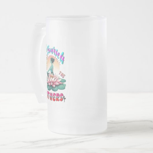 Wees zelf de anderen inspireren matglas bierpul (Voorkant links)