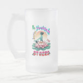 Wees zelf de anderen inspireren matglas bierpul (Links)