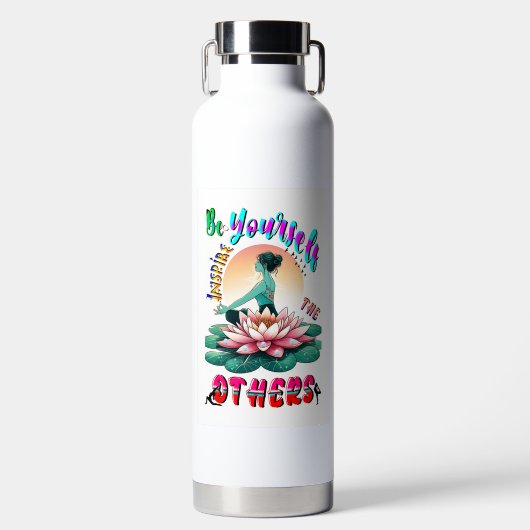 Wees zelf de anderen inspireren waterfles (Voorkant)