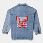 Wees zelf drugsvrij, apothekers denim jacket (Achterkant)