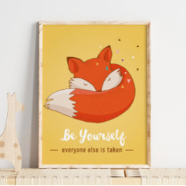 Wees zelf Kinder wandafdrukken | Fox Wall Print