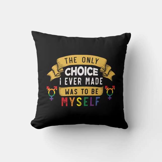 Wees zelf | LGBTQ | Pride | Regenboog Kussen (Voorkant)